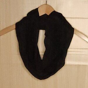 Mixit Black Lightweight Infinity Scarf Lace Detail